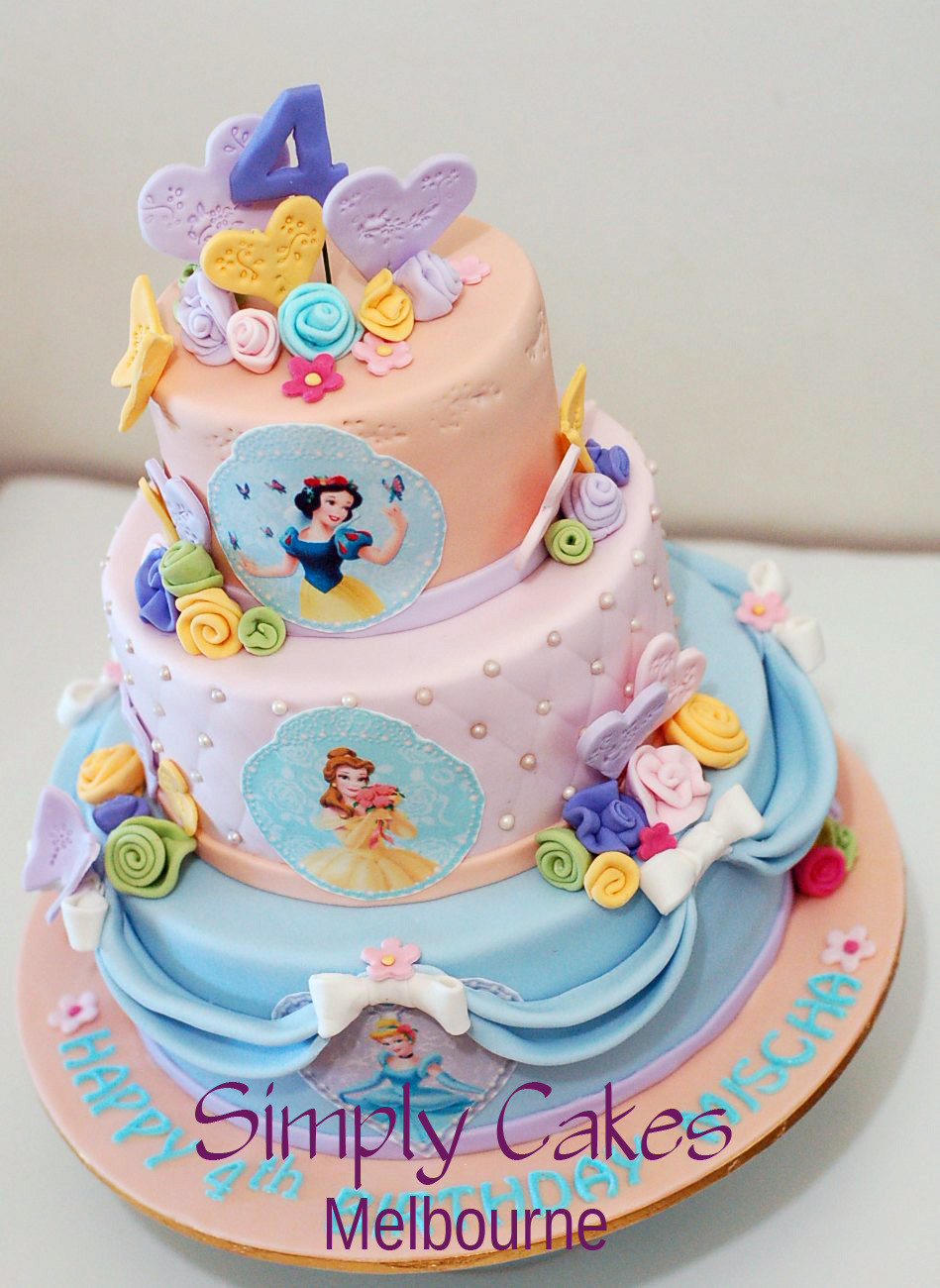 Disney Princess Birthday Cakes
 Simply Cakes Melbourne Disney princess Cake