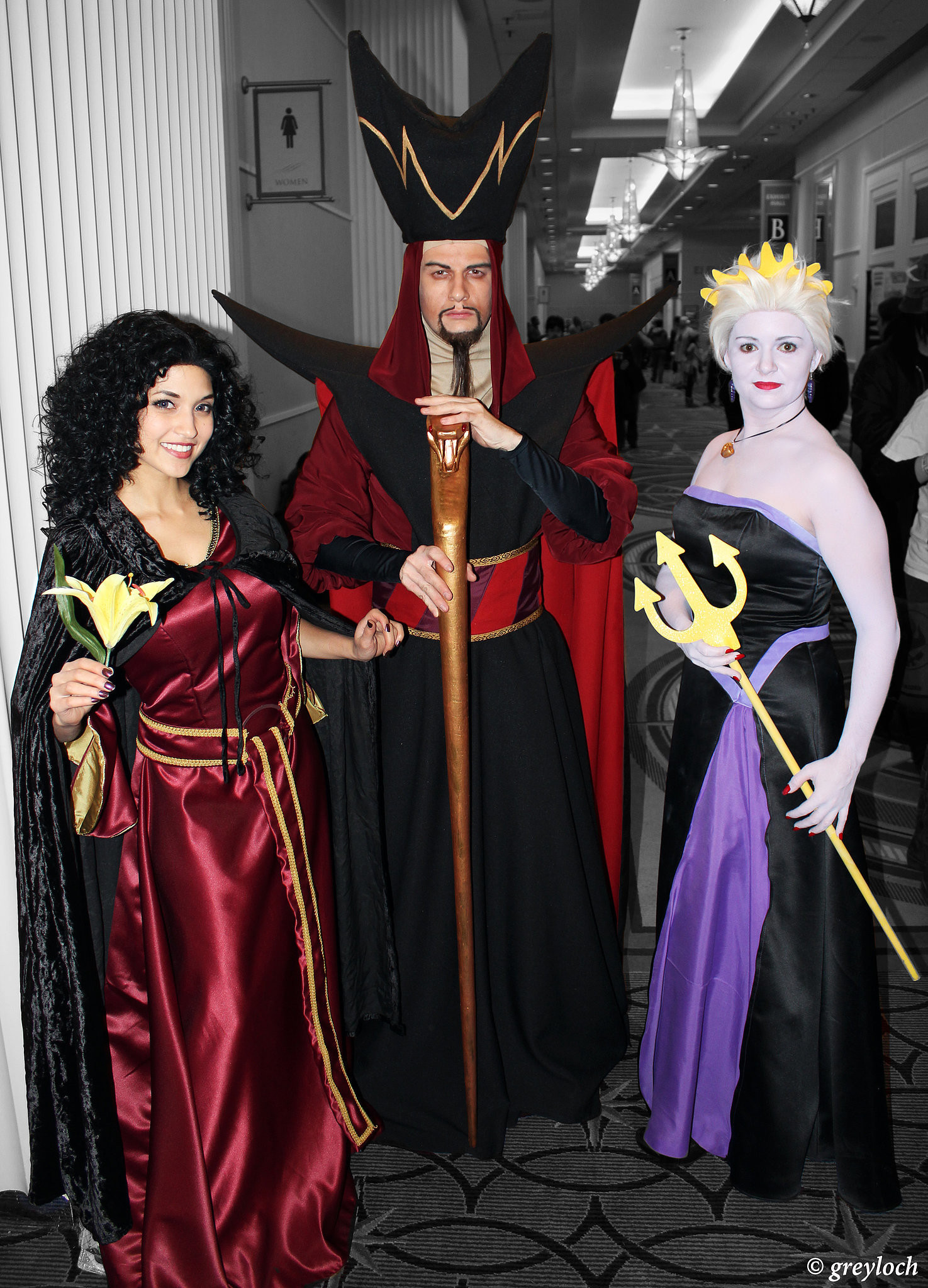 Disney Villain Costumes DIY
 Mother Gothel Jafar and Ursula meet