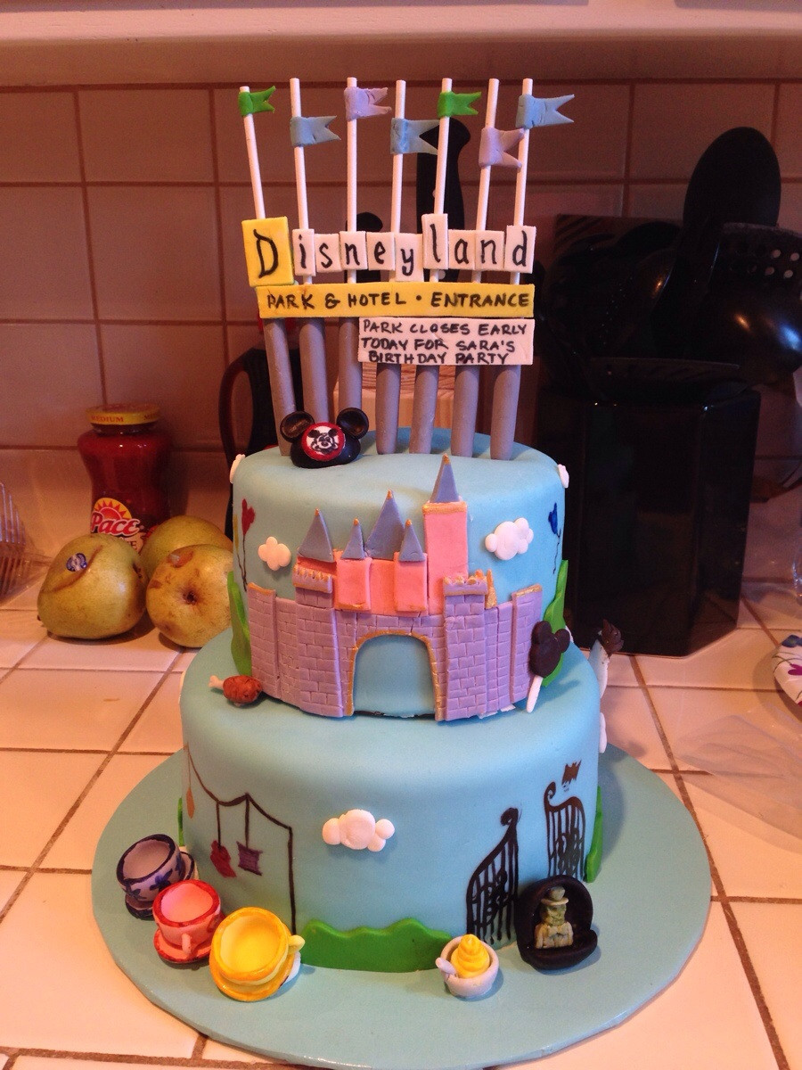 Disneyland Birthday Cake
 Disneyland themed cake I made for my friend s birthday