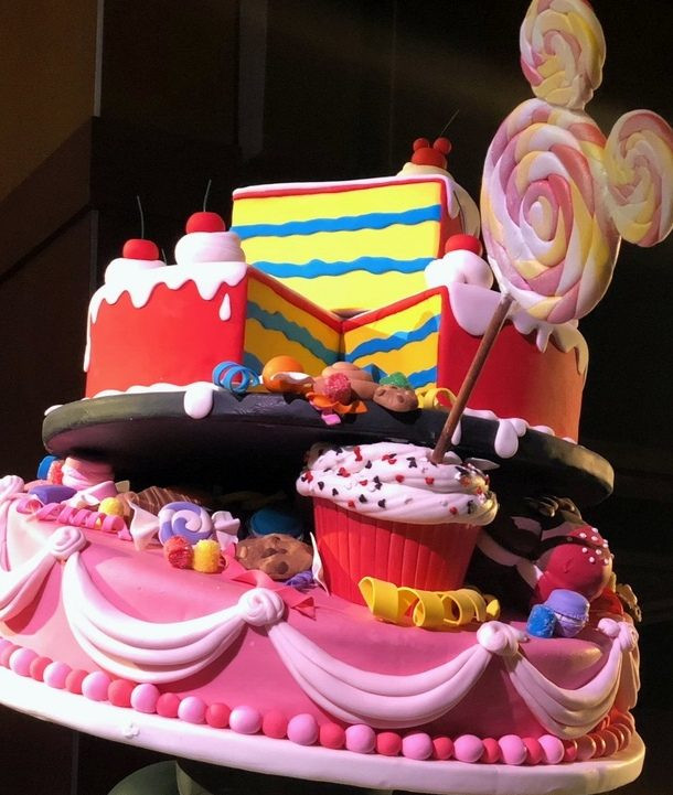 Disneyland Birthday Cake
 Mickey s 90th Birthday Cake on Display at Disneyland s