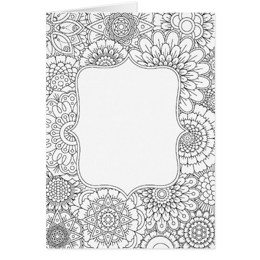 DIY Adult Coloring Book
 Adult Coloring Book Style DIY Greeting Card