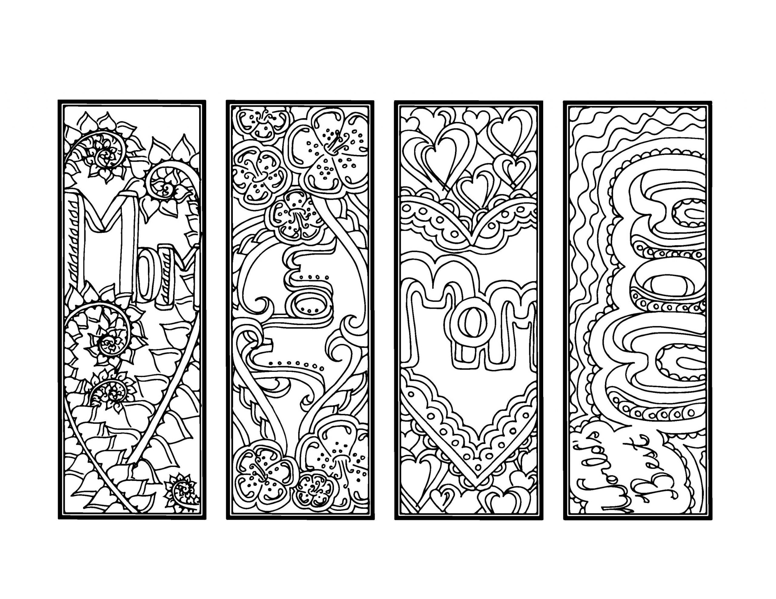DIY Adult Coloring Book
 DIY Mother s Day Bookmarks Printable Coloring Page Adult
