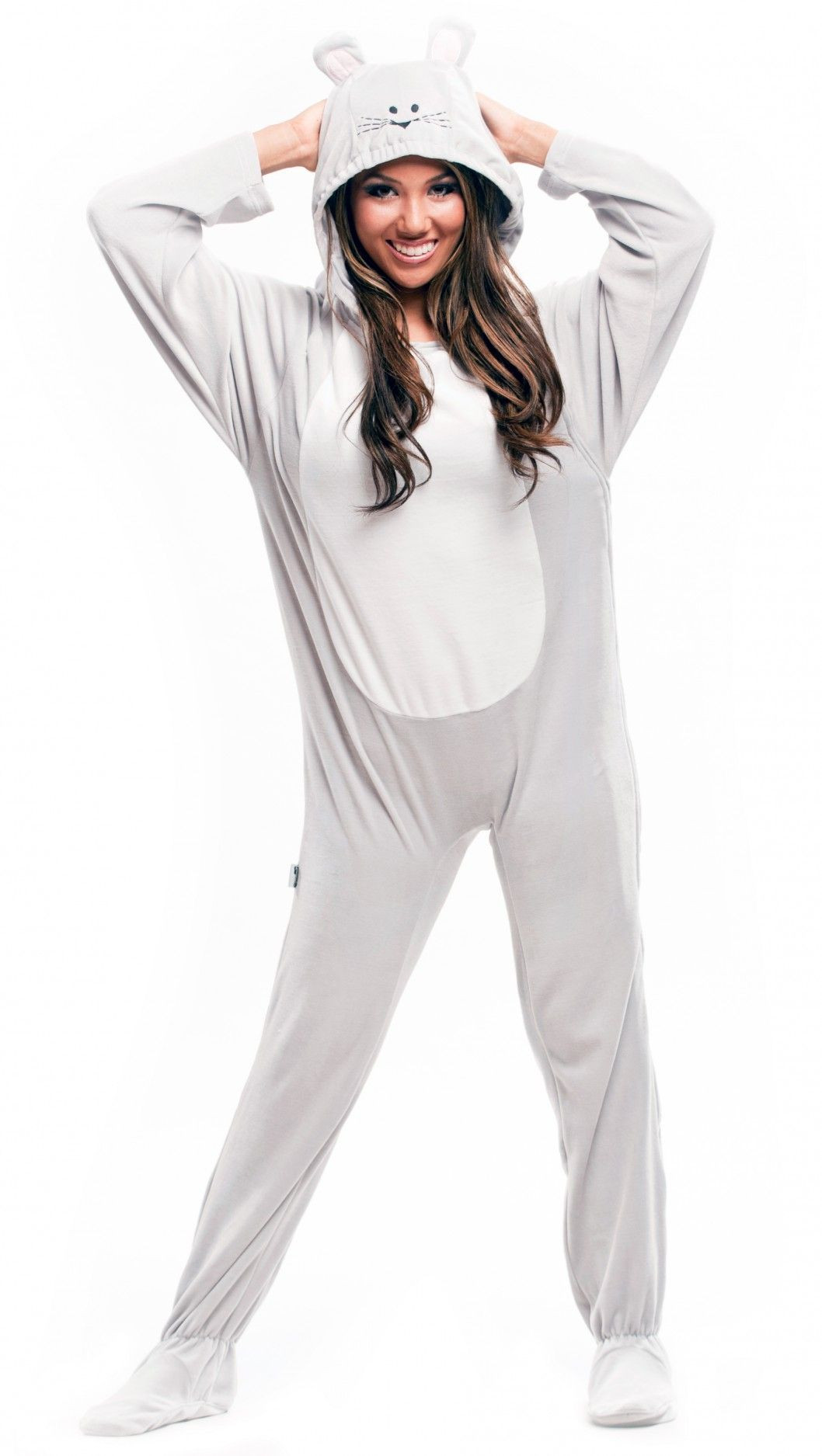 DIY Adult Onesie
 Grey Mouse Costumes Pajamas Footie PJs esies e