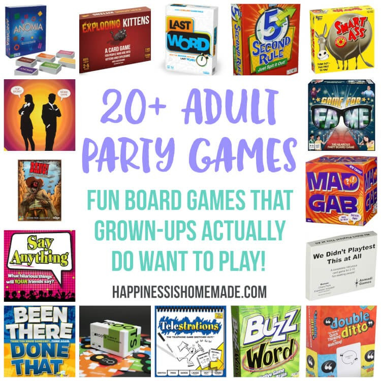 DIY Adult Party Games
 Fun Party Games for Adults Board Games Happiness is