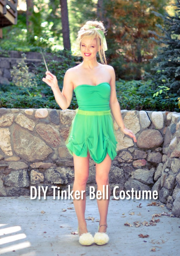 DIY Adult Tinkerbell Costume
 45 DIY Disney Themed Halloween Costumes