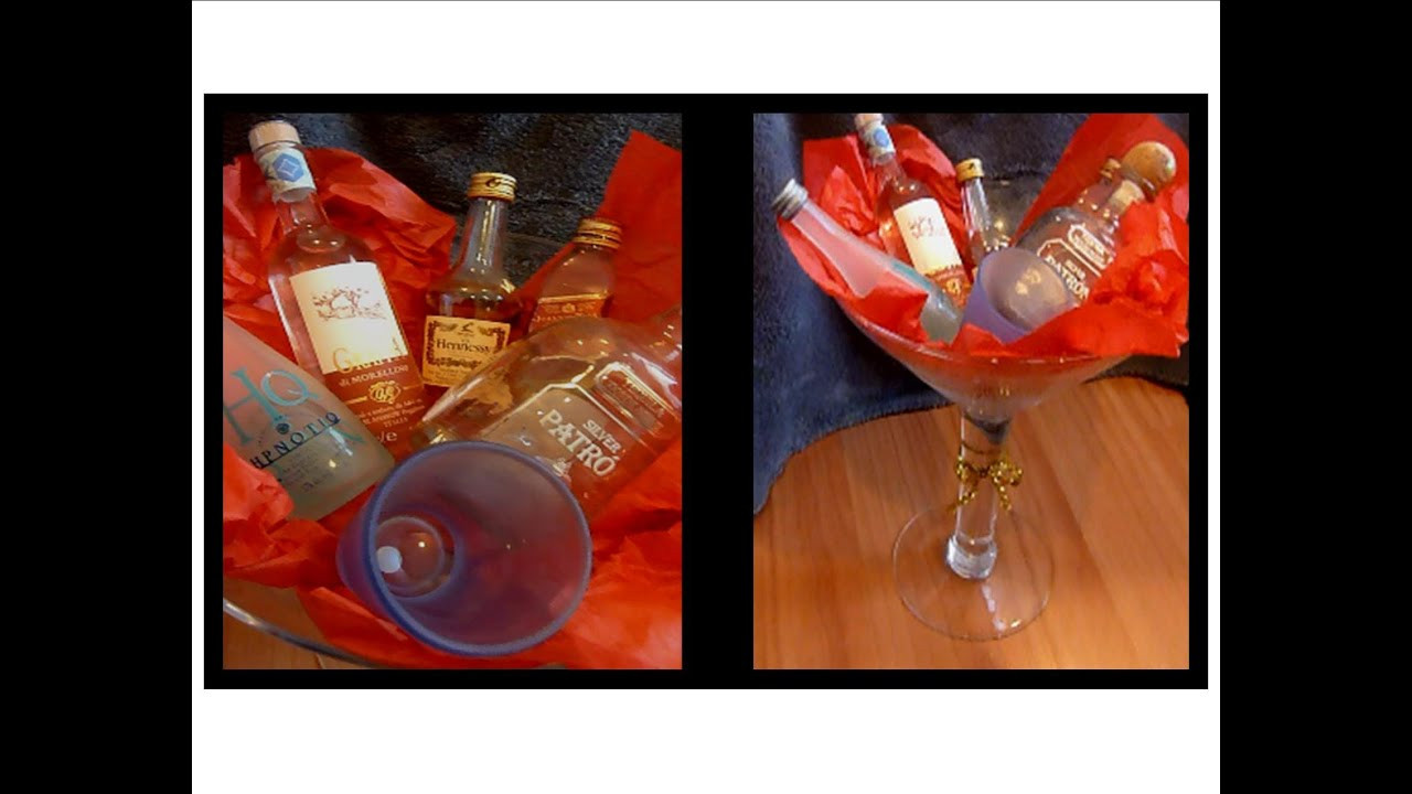 DIY Alcohol Gifts
 Diy Gift Mini Alchohol Basket