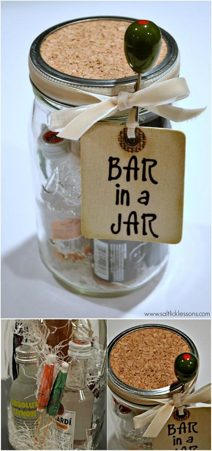 DIY Alcohol Gifts
 160 DIY Mason Jar Crafts and Gift Ideas Page 17 of 17