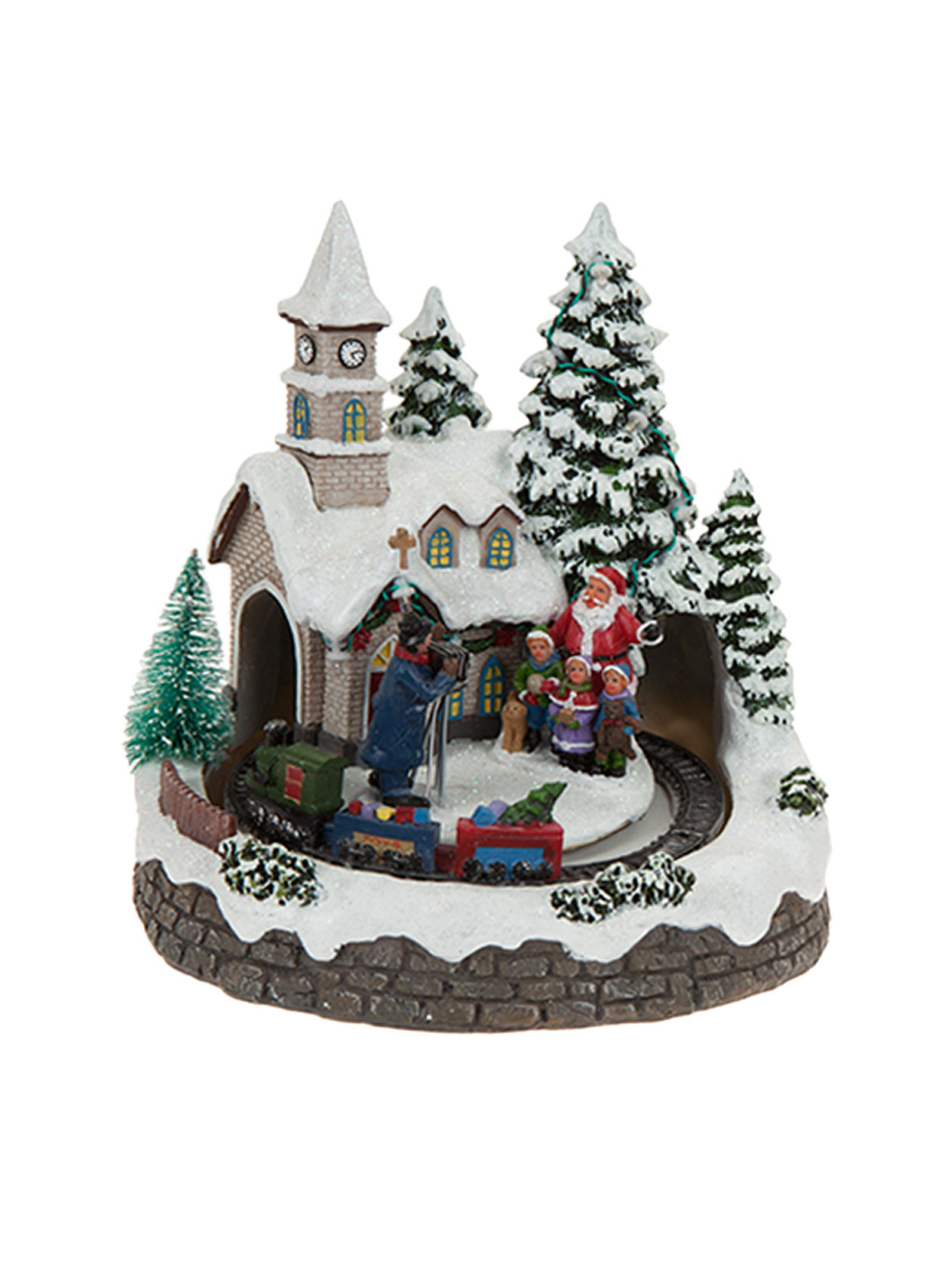 DIY Animated Christmas Decorations
 Animated Village Scene LED Train House Christmas