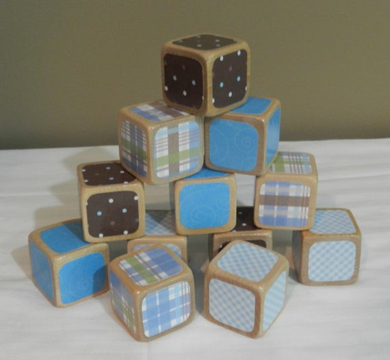 DIY Baby Blocks For Shower
 Baby Shower DIY Wooden Blocks Baby Block Decorating Kit