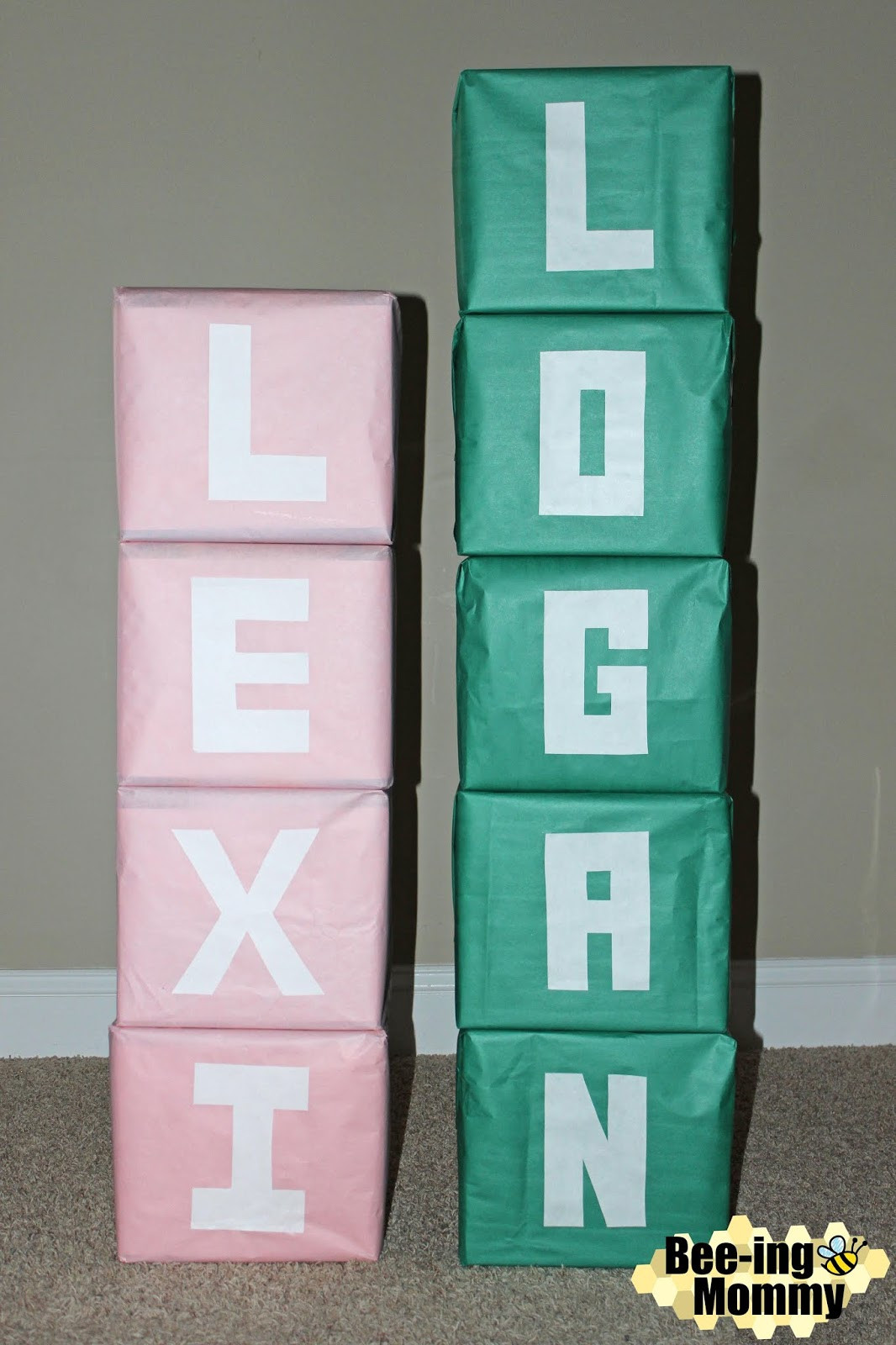 DIY Baby Blocks For Shower
 Letter Name Block Party Decoration