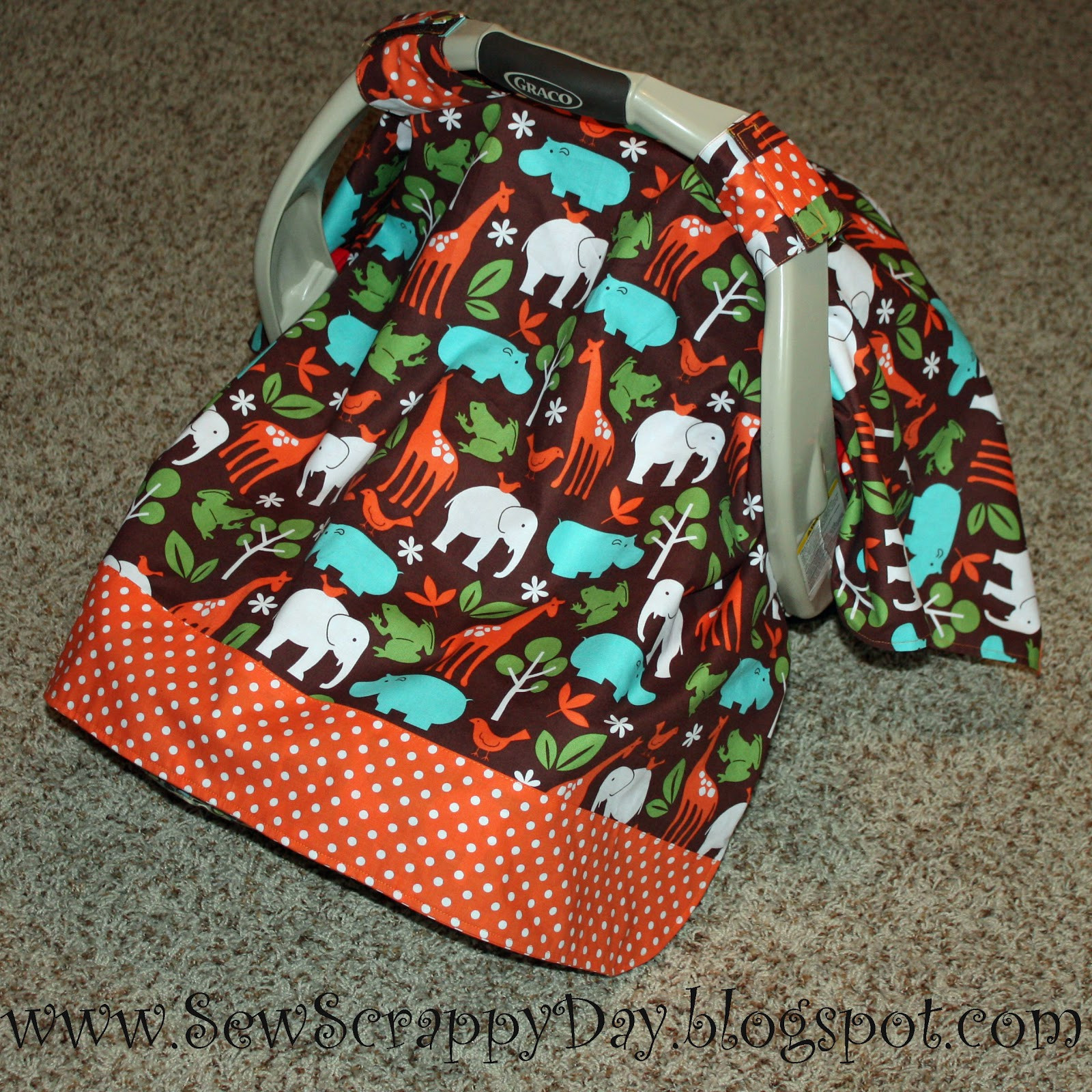 DIY Baby Carrier Cover
 Sew Scrappy Day DIY Infant Carrier Cover Perfect for