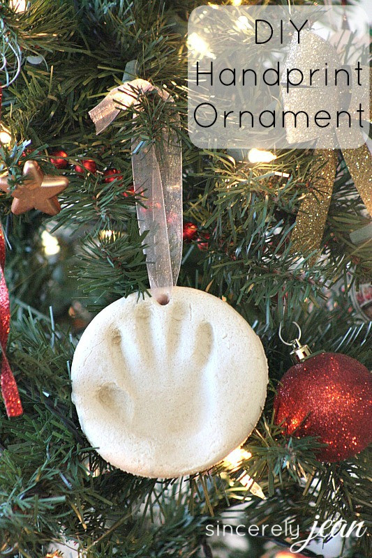 DIY Baby Handprint Ornament
 DIY Handprint Christmas Ornament Sincerely Jean