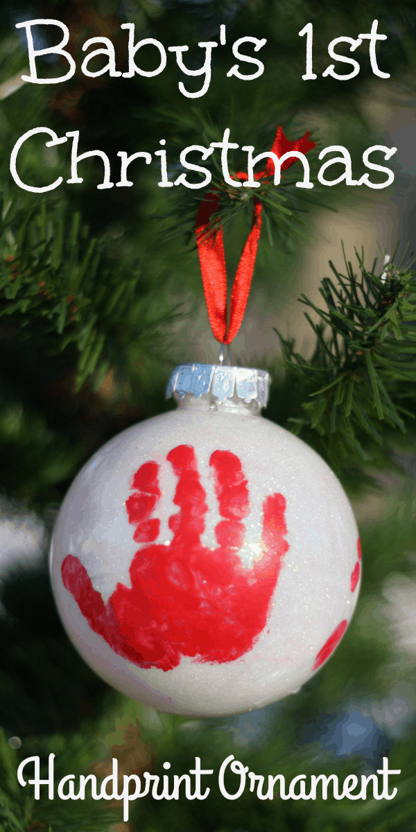 DIY Baby Handprint Ornament
 Handprint Ornament for Baby s First Christmas I Can