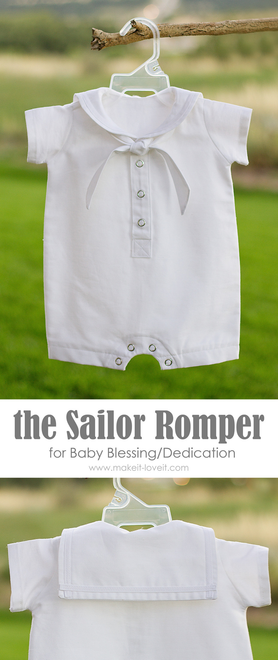 DIY Baby Romper
 DIY Baby Boy Sailor Romper for Baby Blessing Dedication
