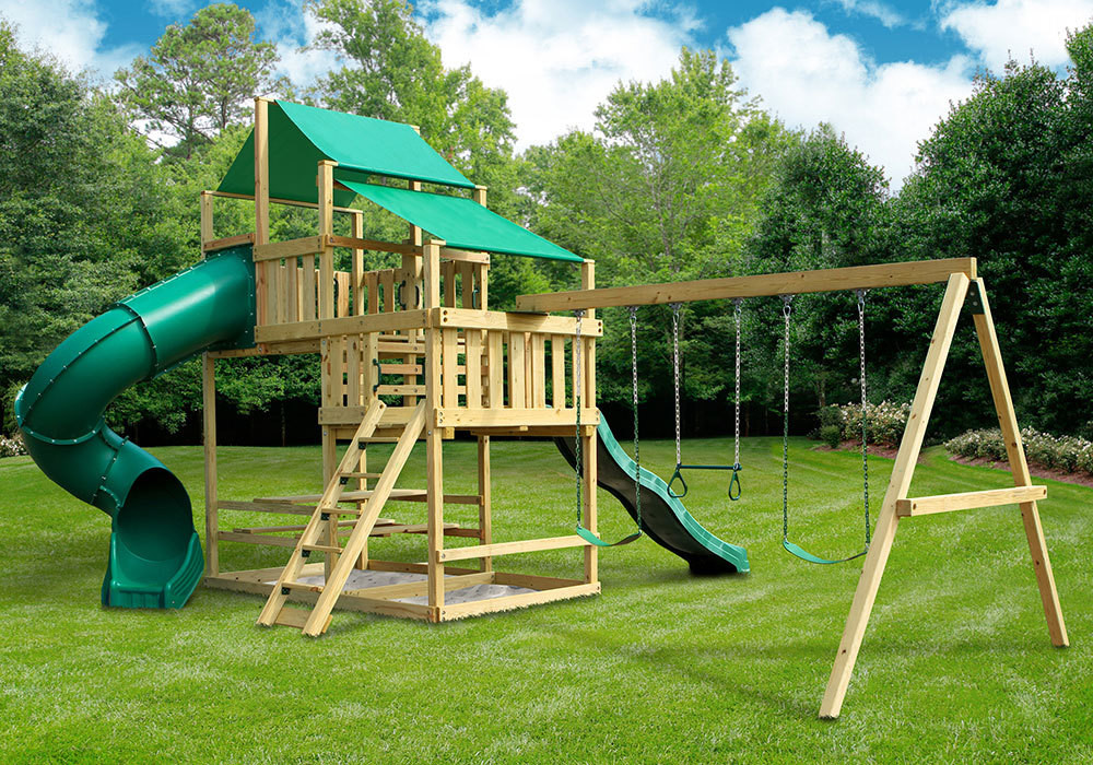 Diy Backyard Playground Ideas
 Frontier Fort with Swing Set DIY Kit SwingSetMall