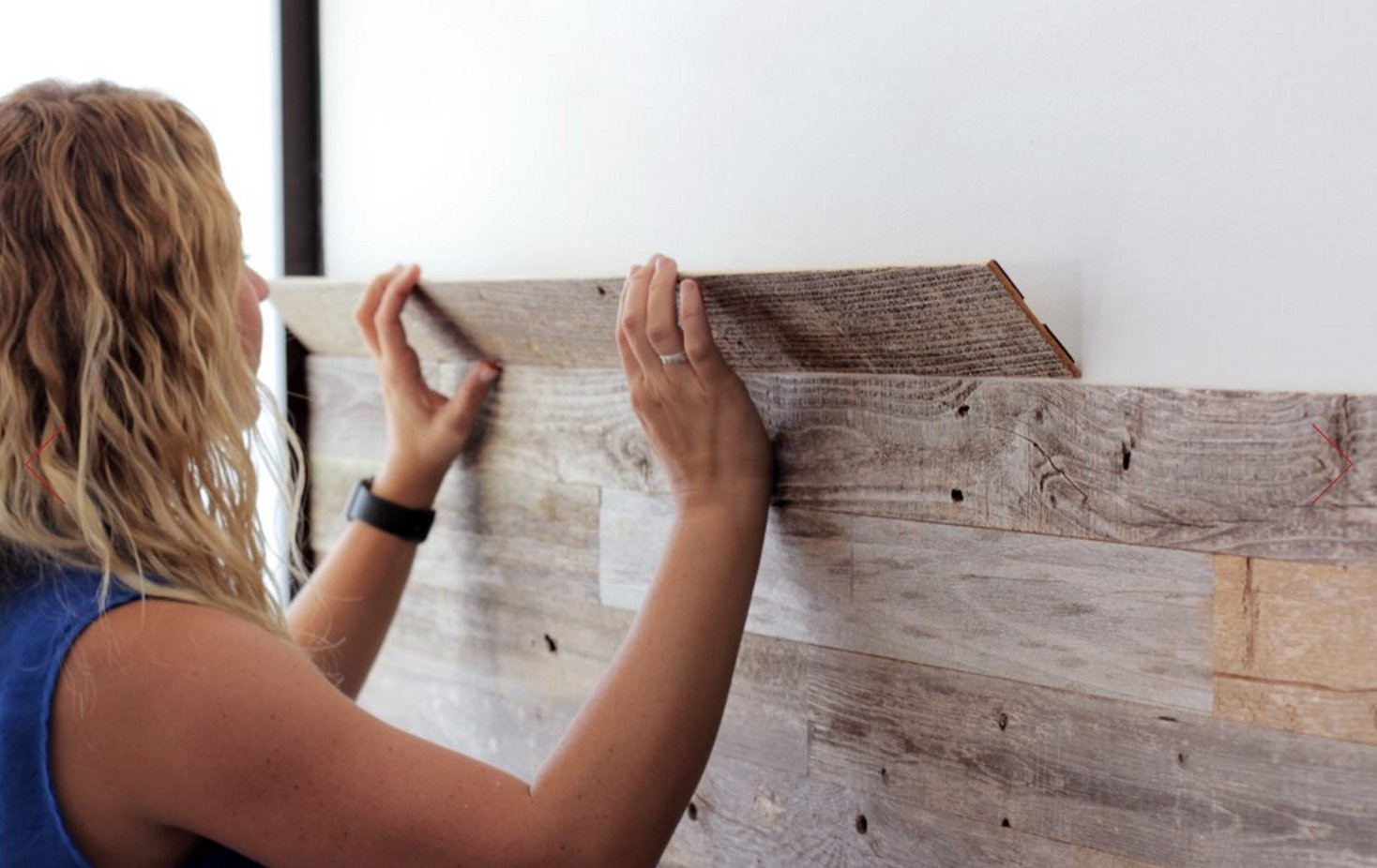 DIY Barn Wood Wall
 DIY Reclaimed Barn Wood Wall Just peel and stick to apply