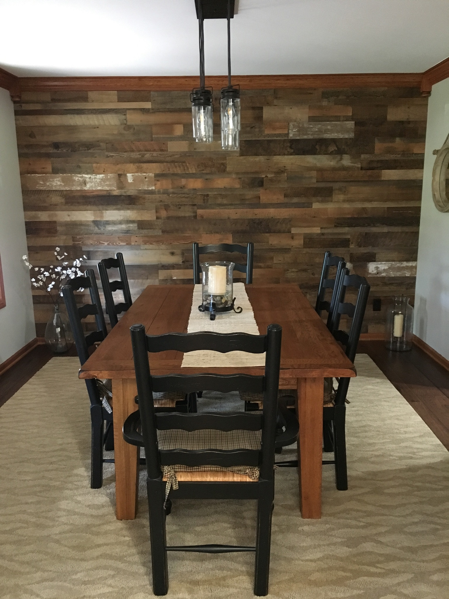 DIY Barn Wood Wall
 DIY Reclaimed Barn Wood Accent Wall Brown Natural Mixed