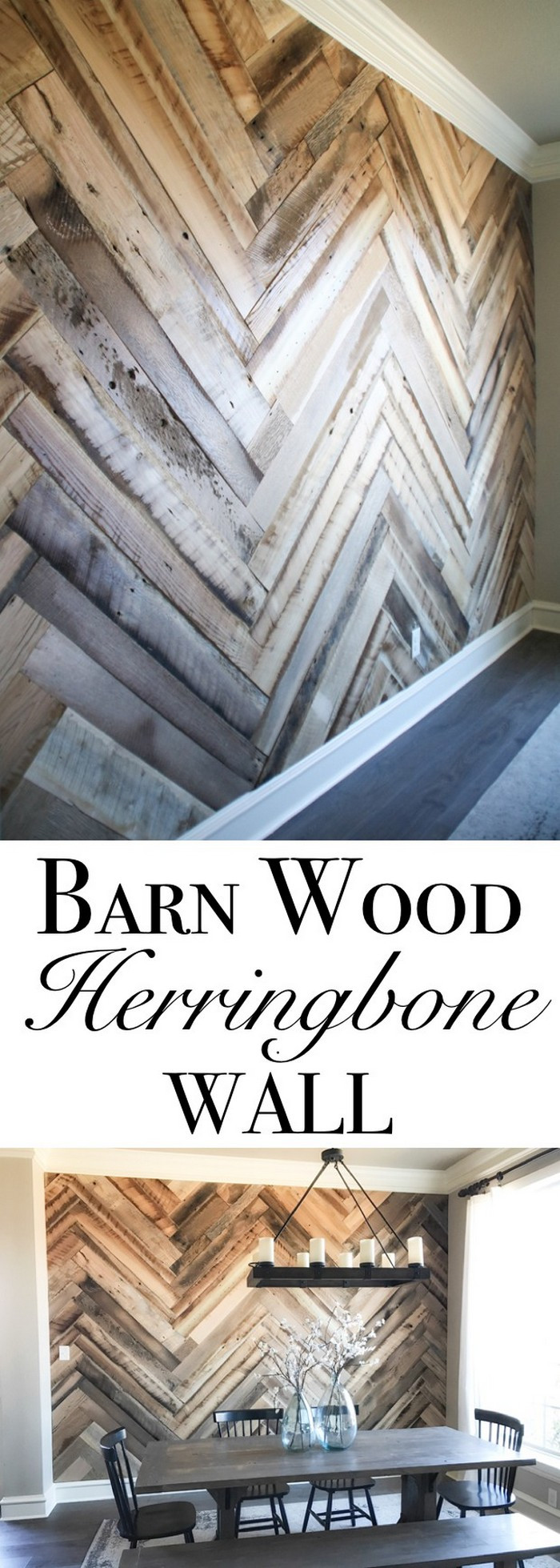 DIY Barn Wood Wall
 Cheap DIY Wood Accent Walls Decor Projects