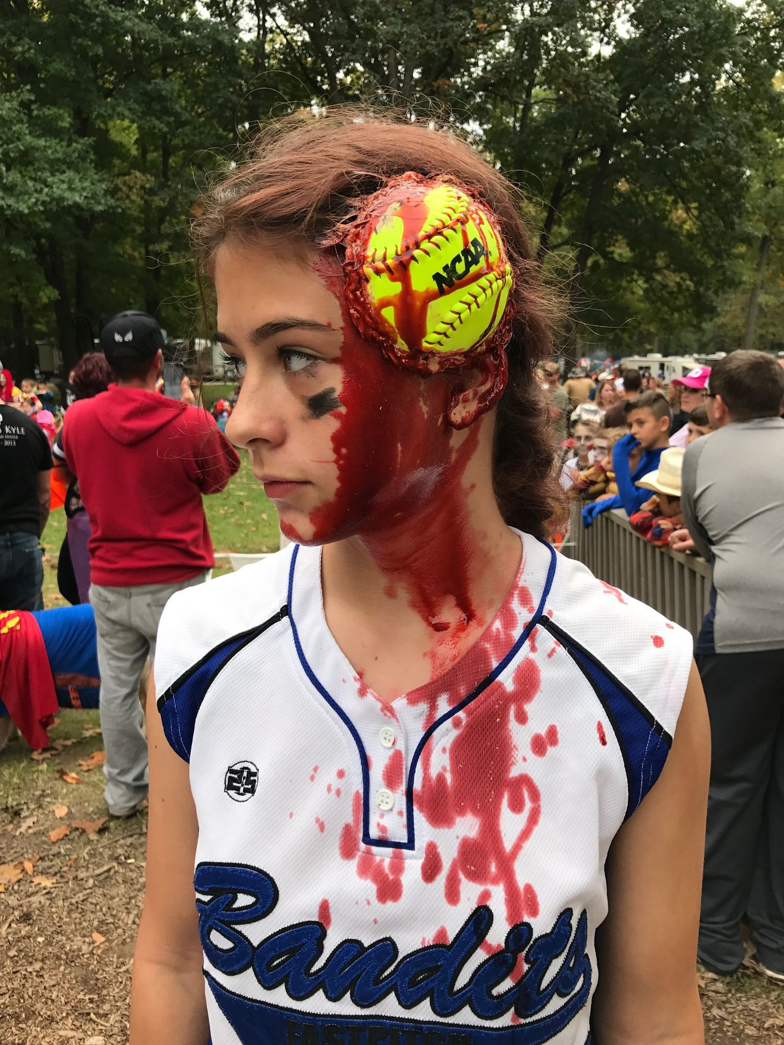 DIY Baseball Player Costume
 Softball Player Halloween Costume 2016 "The softball