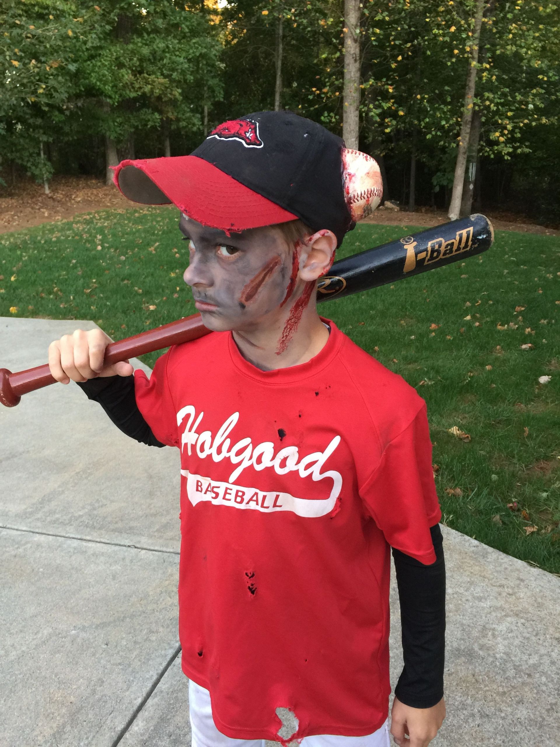 DIY Baseball Player Costume
 Zombie baseball player