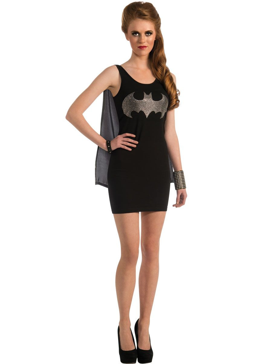 DIY Batgirl Costume For Adults
 Batgirl Tank Dress Costume with Rhinestone Logo