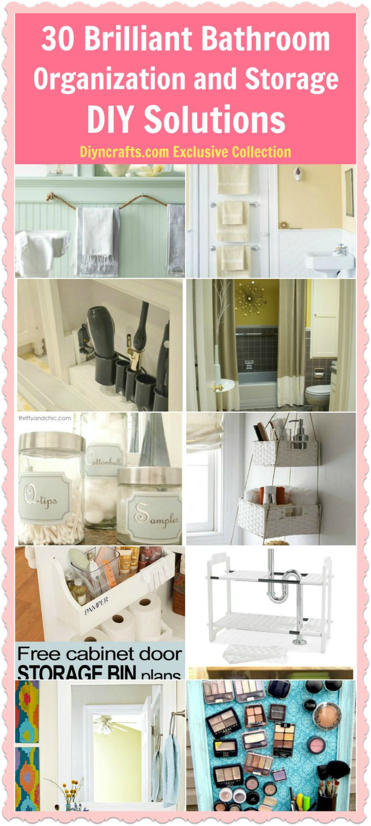 DIY Bathroom Organization Ideas
 30 Brilliant Bathroom Organization and Storage DIY