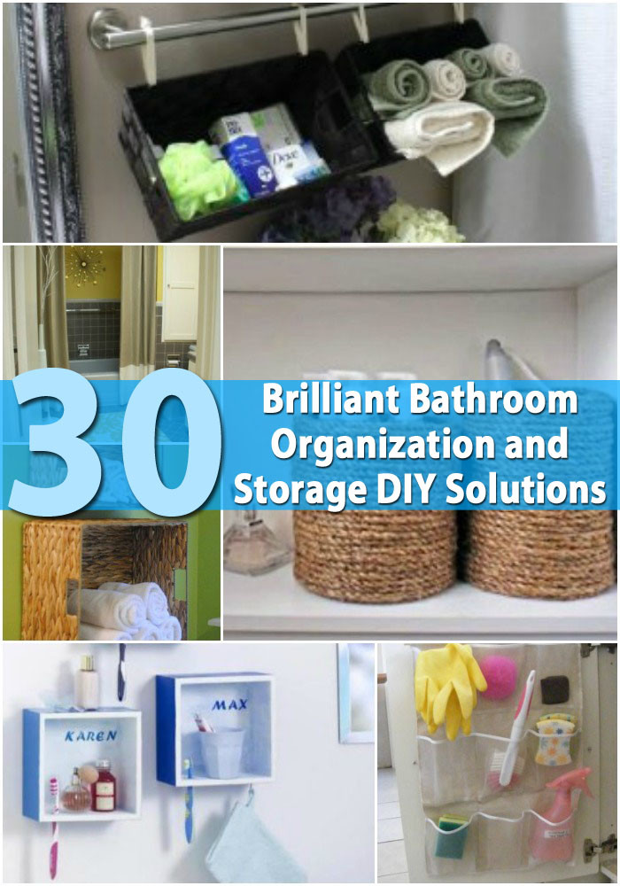 DIY Bathroom Organization Ideas
 30 Brilliant Bathroom Organization and Storage DIY