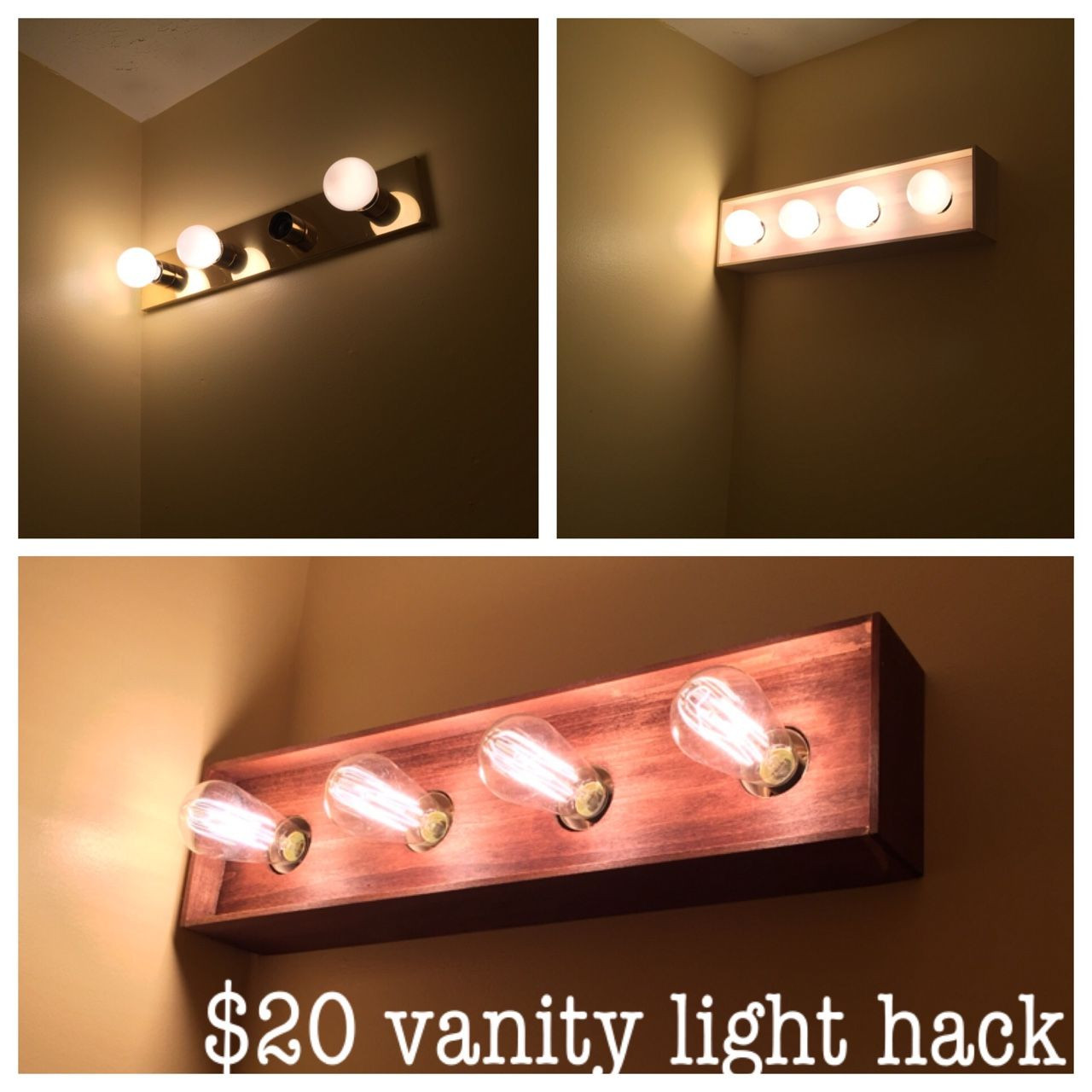 Diy Bathroom Vanity Light Cover
 Updated vanity light fixture