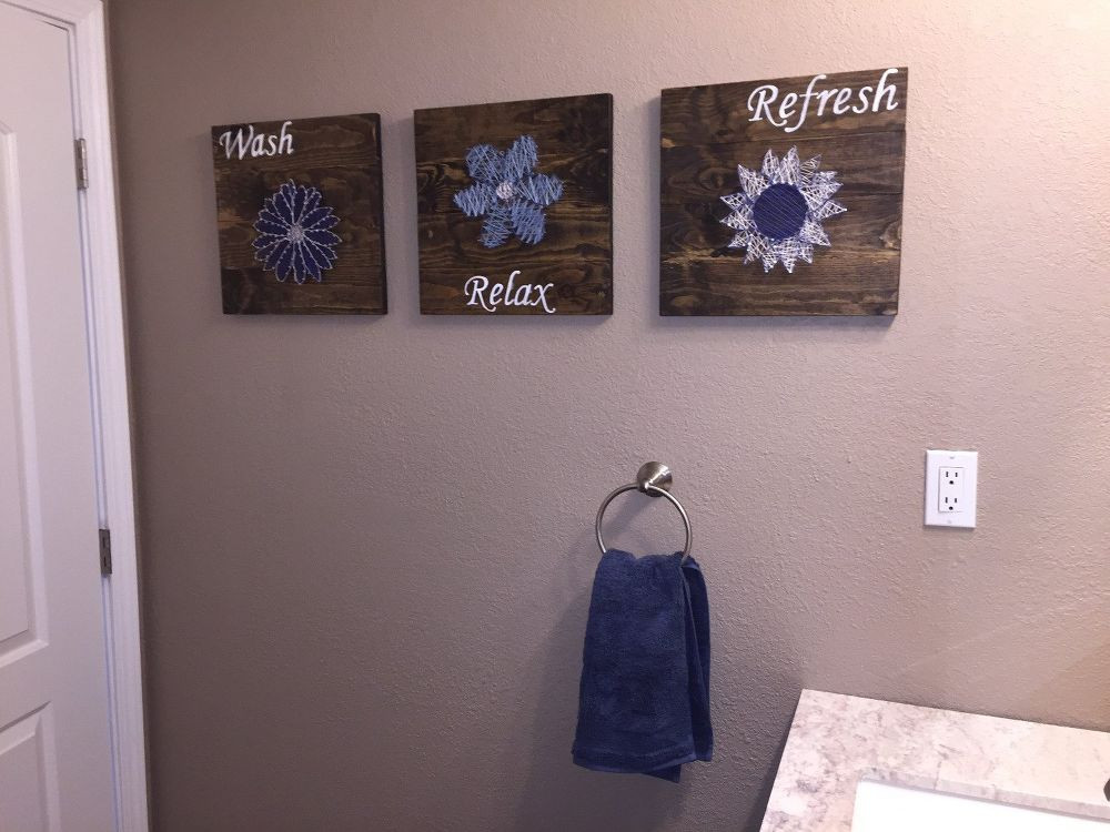 Diy Bathroom Wall Art
 DIY Bathroom Wall Art String Art to Add a Pop of Color