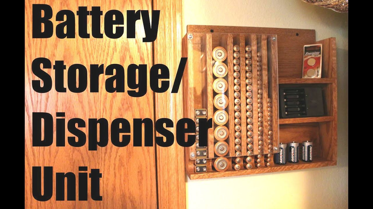 DIY Battery Organizer
 Battery Storage Dispenser Get organized