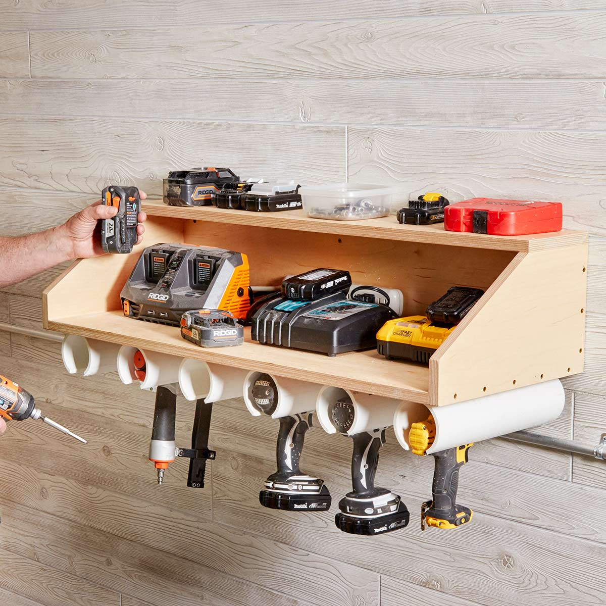 DIY Battery Organizer
 Do It Yourself Drill Dock Organizer — The Family Handyman