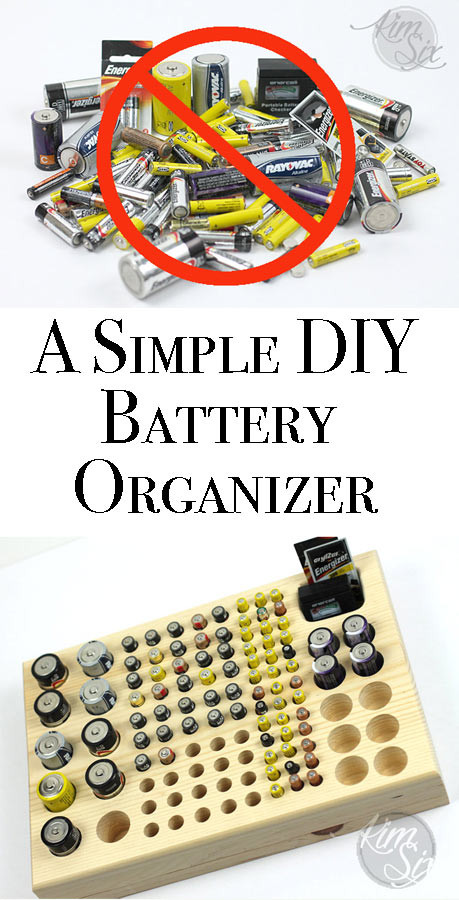 DIY Battery Organizer
 Throwing your batteries in a drawer is a HUGE fire hazard