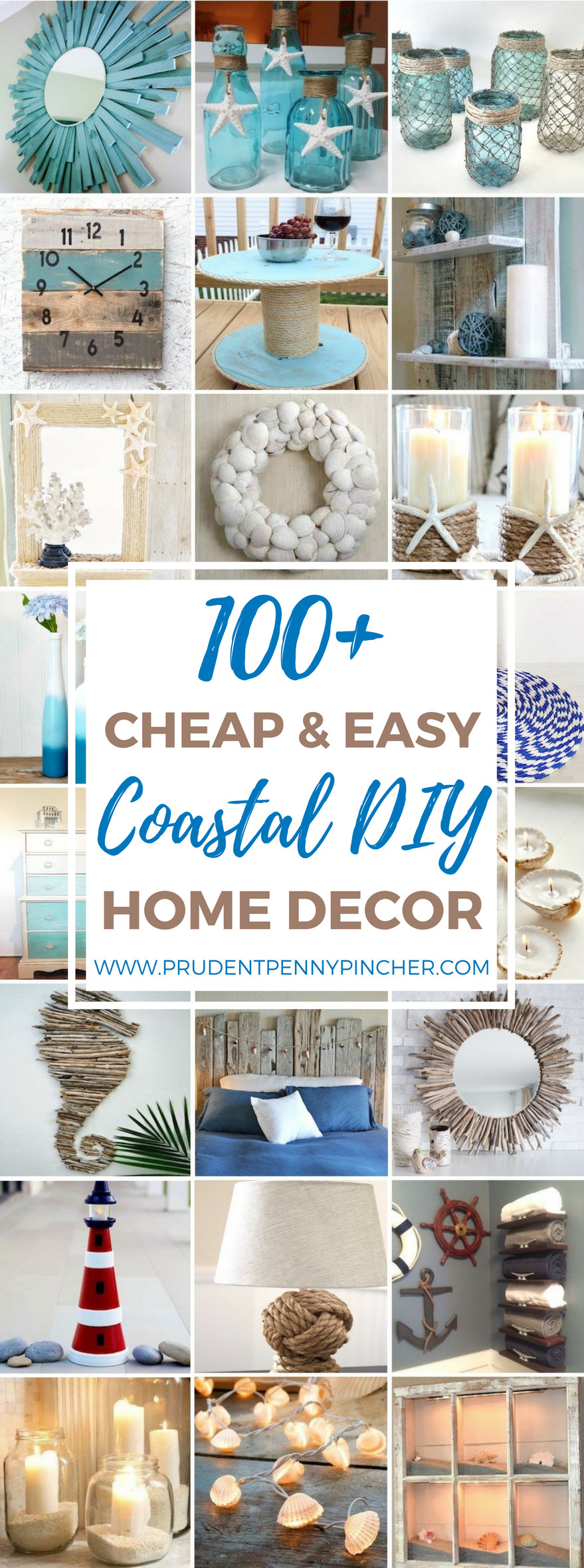 DIY Beach Decor Ideas
 100 Cheap and Easy Coastal DIY Home Decor Ideas