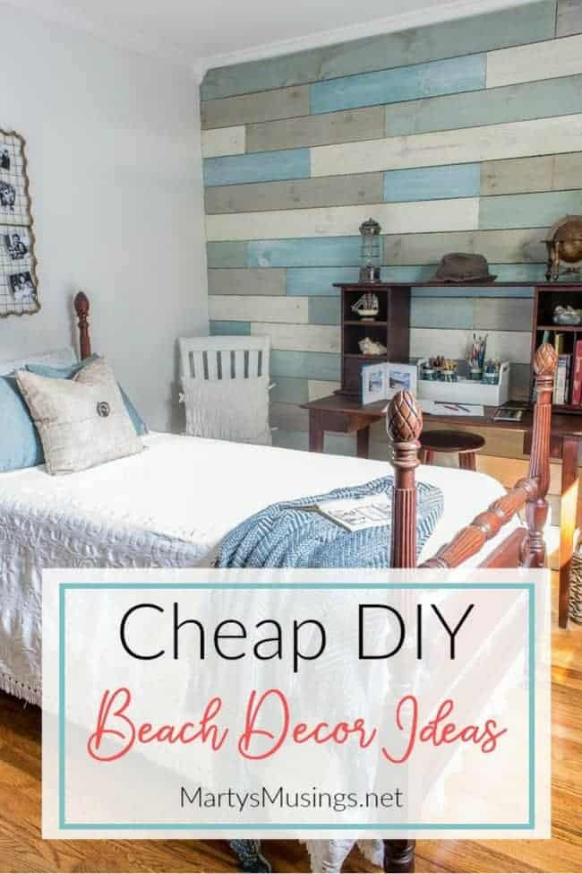 DIY Beach Decor Ideas
 Inexpensive DIY Beach Decor Ideas and Small Bedroom Reveal