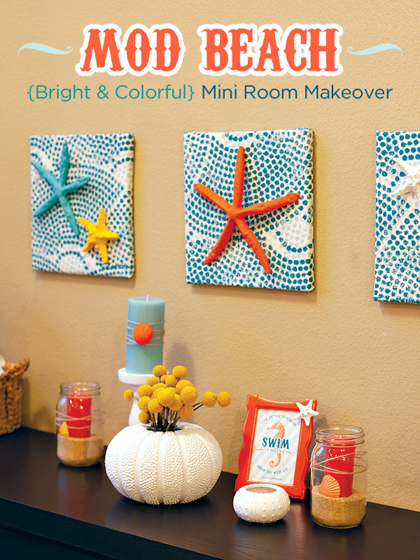 DIY Beach Room Decor
 Semi DIY Spring Decorating Modern Beach Pop Hostess