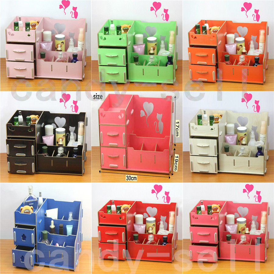 DIY Beauty Organizers
 New Wooden Storage Box Cosmetics Multifunctional DIY