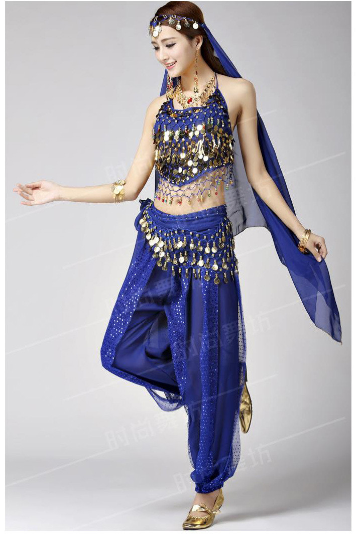 DIY Belly Dancer Costume
 New 2014 Belly Dance Suit Hot Sale Chiffon Scarf Top Pants