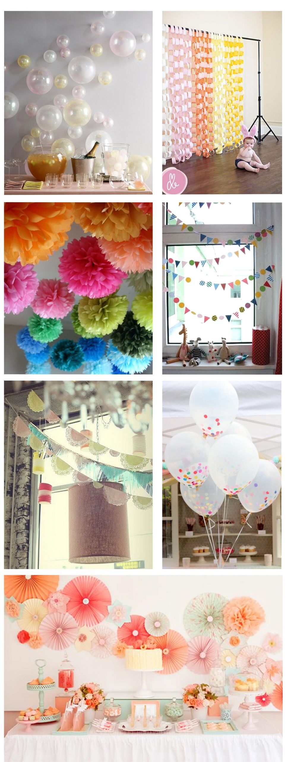 DIY Birthday Decor
 Ideas for home made party decorations
