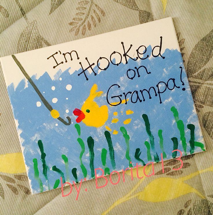 DIY Birthday Gifts For Grandpa
 Fathers Day Gift for Grandpa using Toddler Prints