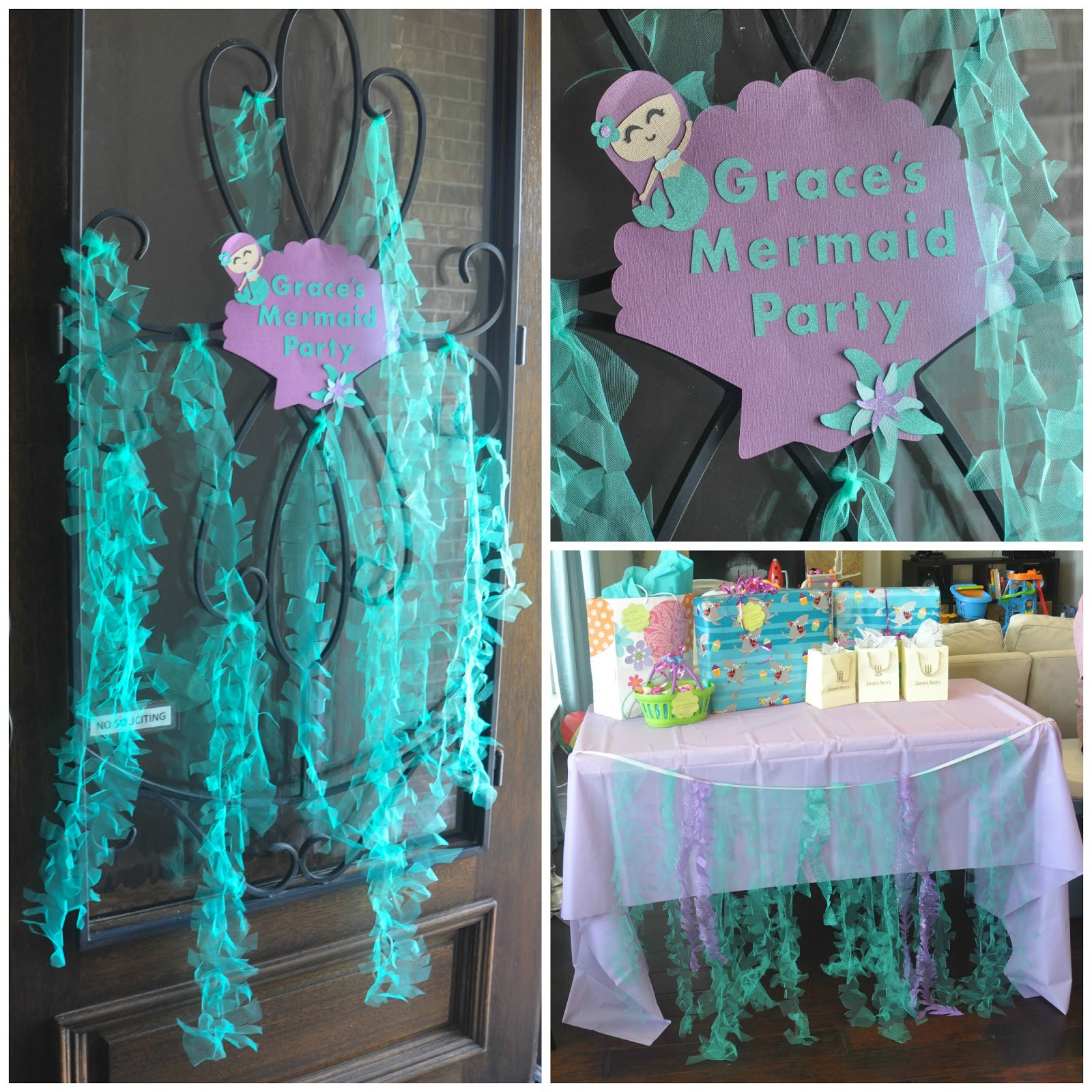 DIY Birthday Party Decoration
 these little loves Sparkly Mermaid Seaweed