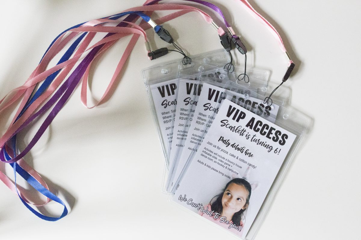 Diy Birthday Party Invitations
 DIY Birthday Party Lanyard Invitations VIP Unicorn