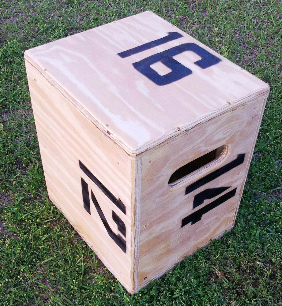 DIY Box Jump
 Plyo jump Crossfit plyometric box 16 X 14 X 12