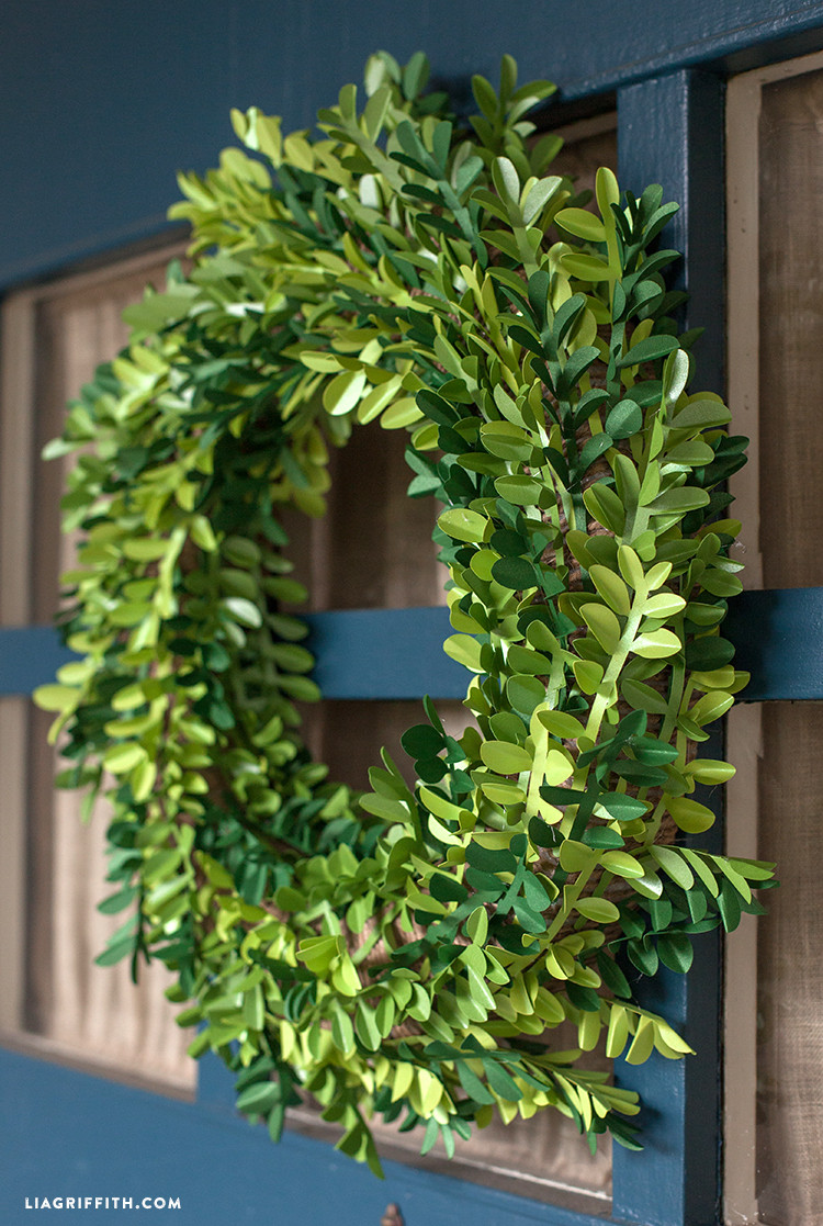 DIY Boxwood Wreath
 DIY Paper Boxwood Wreath for Spring Lia Griffith