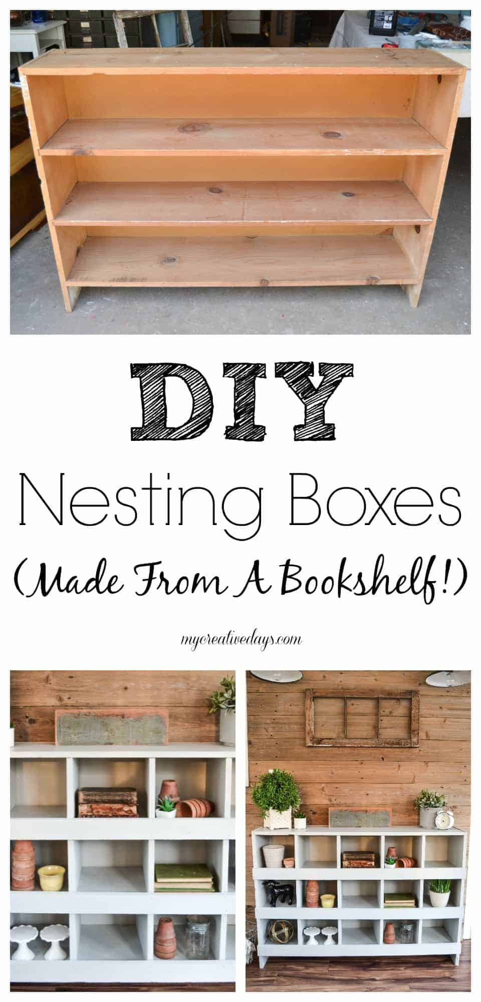 DIY Breeding Box
 DIY Nesting Boxes Made From A Bookshelf  My Creative Days