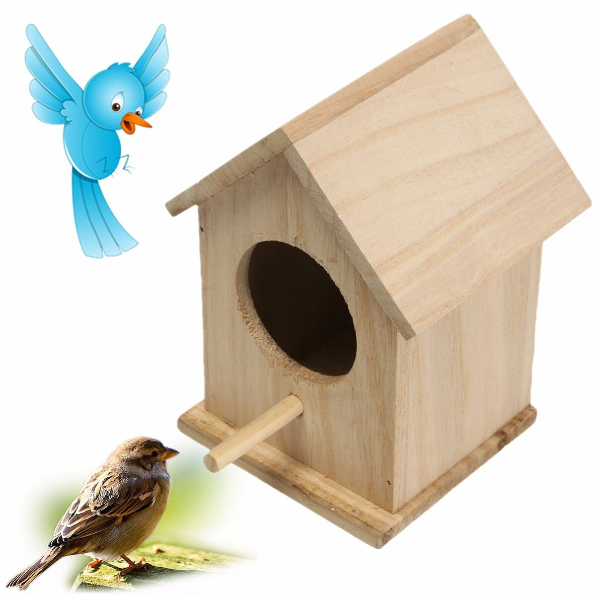 DIY Breeding Box
 Wood Birds Box Nest New DIY Breeding Parrot Cockatiels