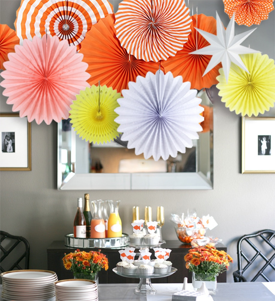 DIY Bridal Shower Decoration
 11piece Wedding Bridal Shower Decorations Paper Fans and