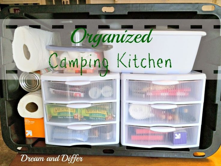 DIY Camp Kitchen Organizer
 Plastic storage drawers make a perfect camp kitchen