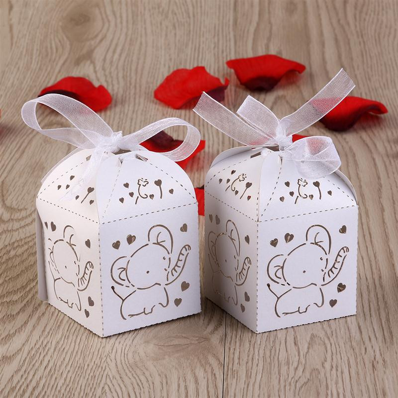 DIY Candy Box
 50pcs Hollow Out Fashion Elephant Pattern Candy Boxes DIY