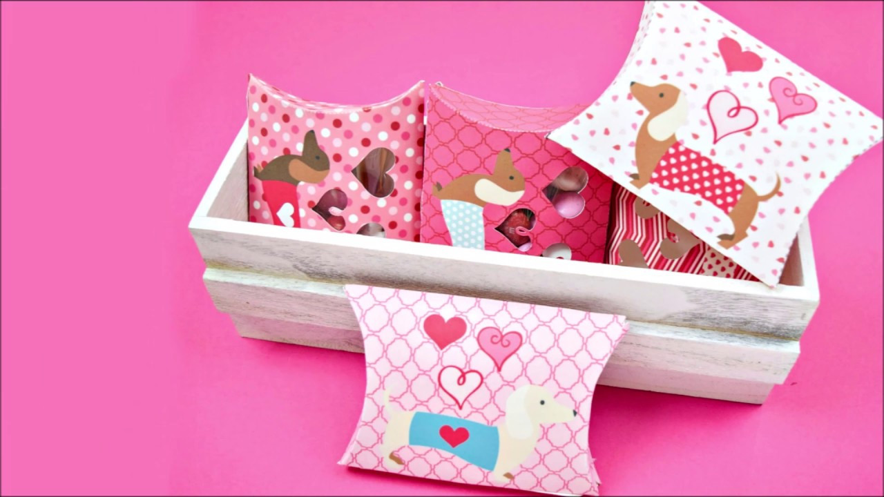 DIY Candy Box
 DIY Valentine Pillow Box Tutorial Doxie Candy Box