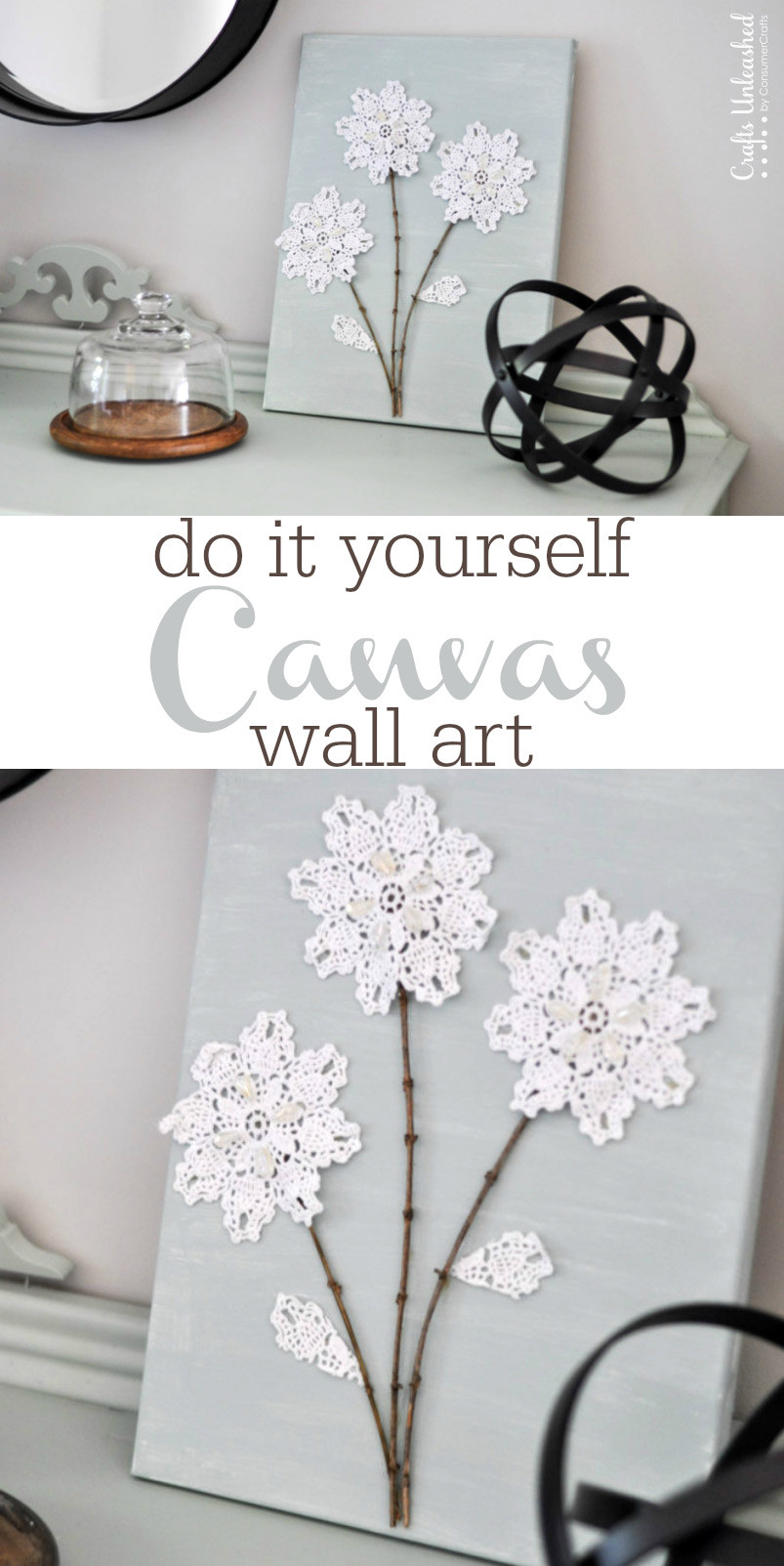 DIY Canvas Wall Decor
 DIY Canvas Wall Art Shabby Chic Flowers Crafts Unleashed